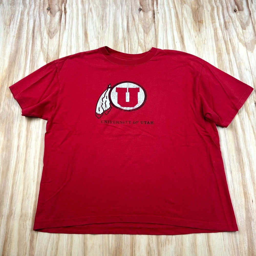 NCAA By KA Inc University of Utah Utes T-Shirt Mens 2XL Red College Football